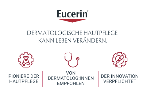 Eucerin: Dermatologische Hautpflege. Pioniere, empfohlen, Innovation.